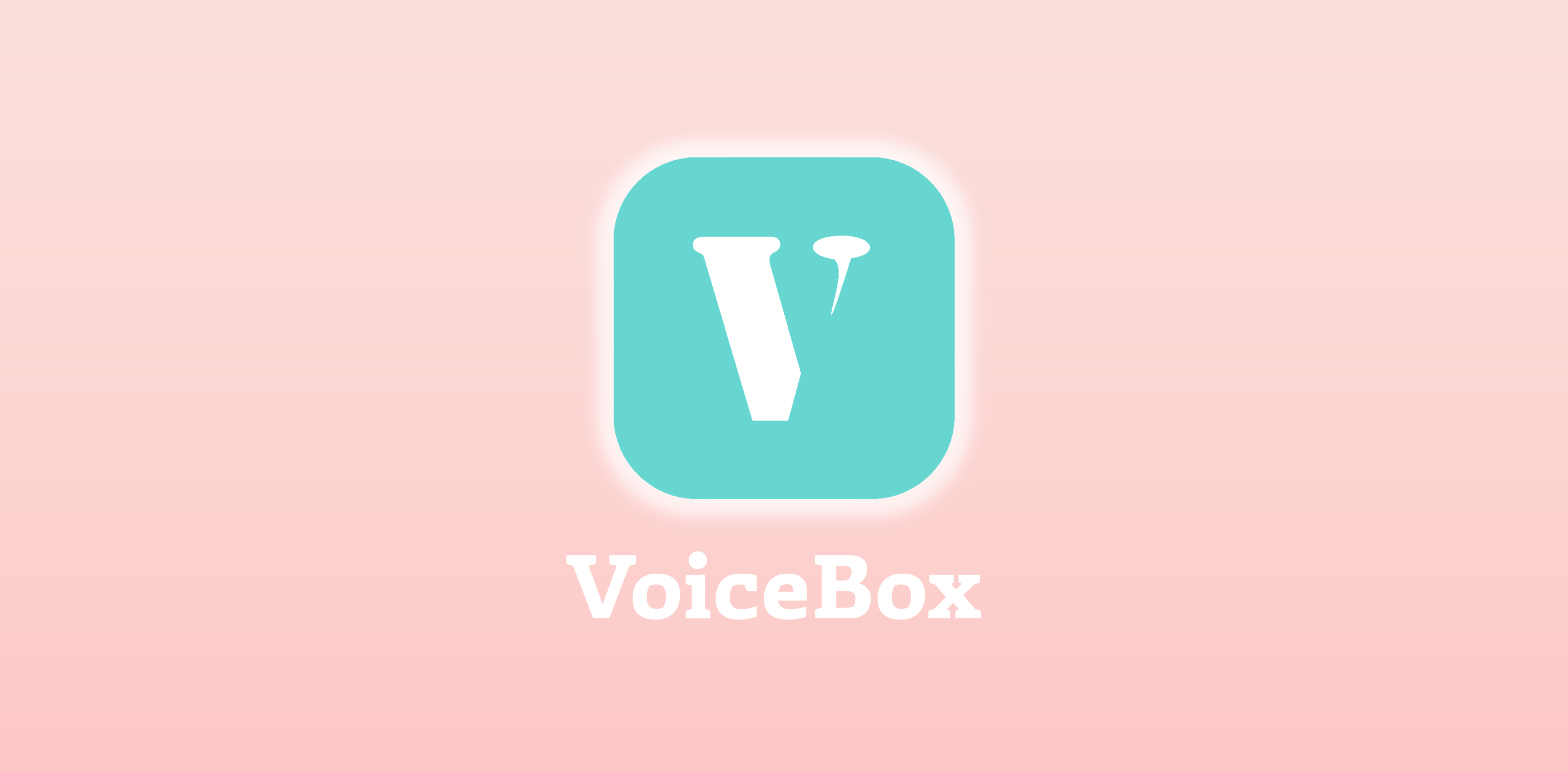 VoiceBox Logo on pink background