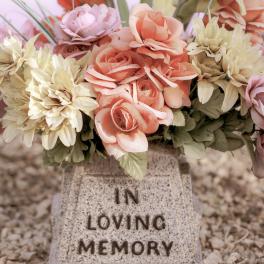 headstone that says in loving memory 