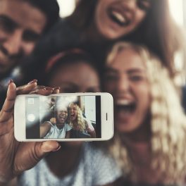 friends taking a selfie