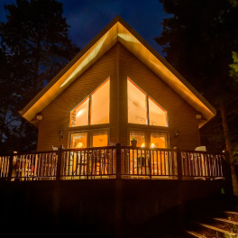 Cottage at night
