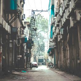 an alleyway in Pakistan