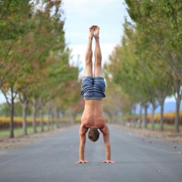 man doing a handstand