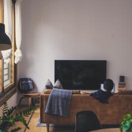person sitting on the couch