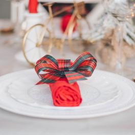 A table set for a holiday meal