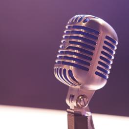microphone on a black background