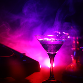 a cocktail in a night club