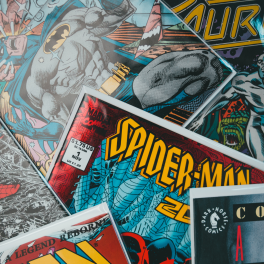 pile of various comic books