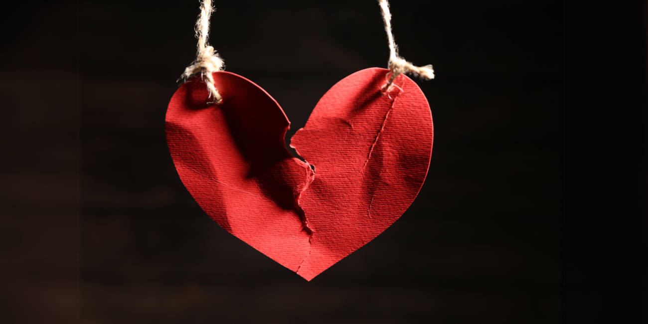 paper heart ripped in half