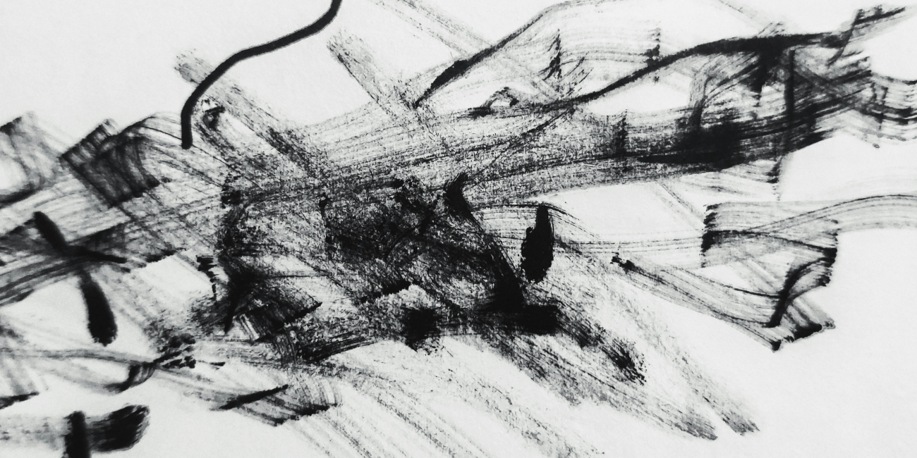charcoal splatter
