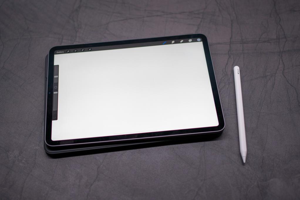 ipad on a dark background