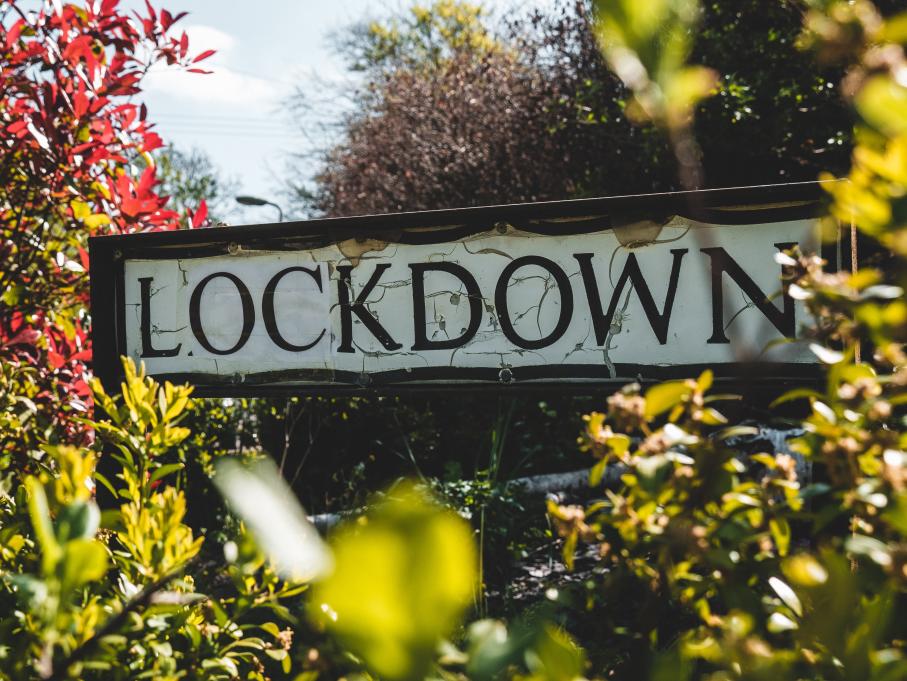 sign reading "lockdown"